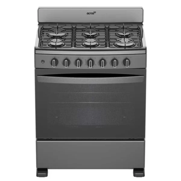 Estufa Acros de Piso a Gas 6 quemadores Tittanio con cubierta negra