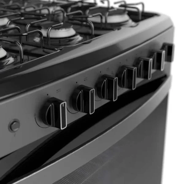 Estufa Acros de Piso a Gas 6 quemadores Tittanio con cubierta negra