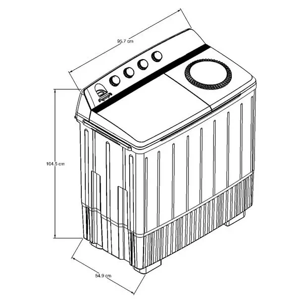 Lavadora Acros 19kg Semiautomática de Dos tinas Blanca